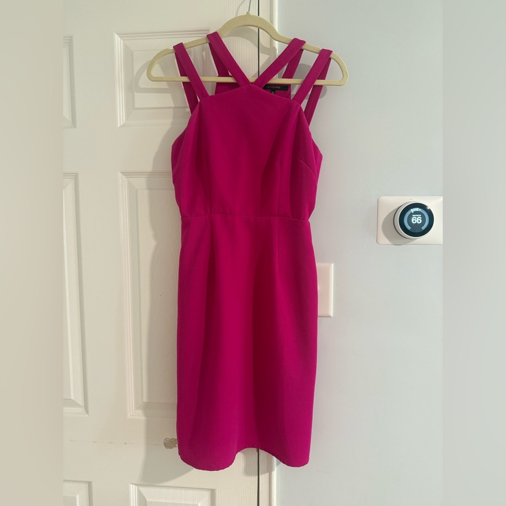 Sexy hot pink mini dress
